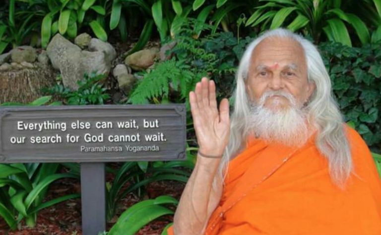 swami baba nataraj giri at the lake shrine in los angeles california