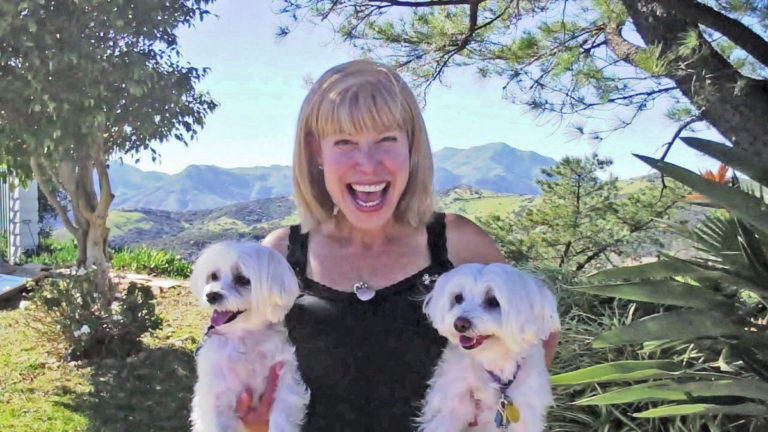 my wake up calls founder robin b palmer with her beautiful dogs